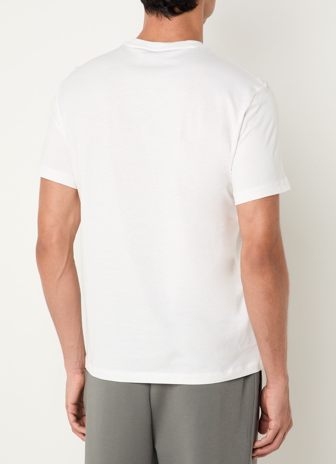Armani T-shirt met logoprint - achterkant gebroken wit