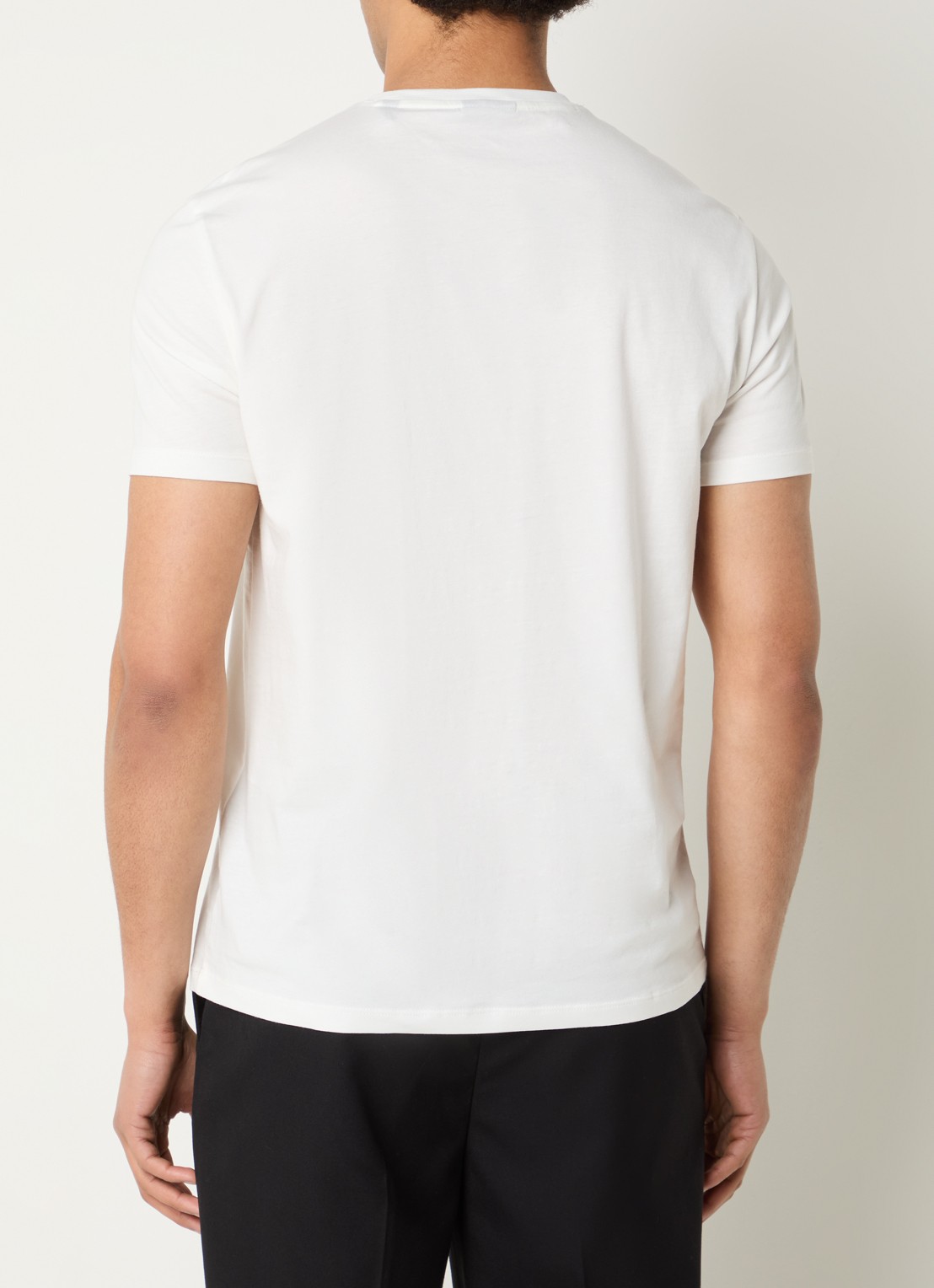Armani T-shirt met logoprint - achterkant 3 gebroken wit