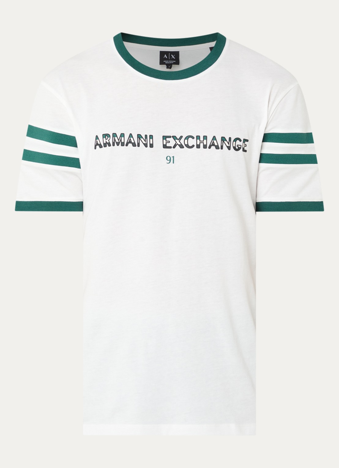 Armani T-shirt met logoprint - voorkant 2 wit