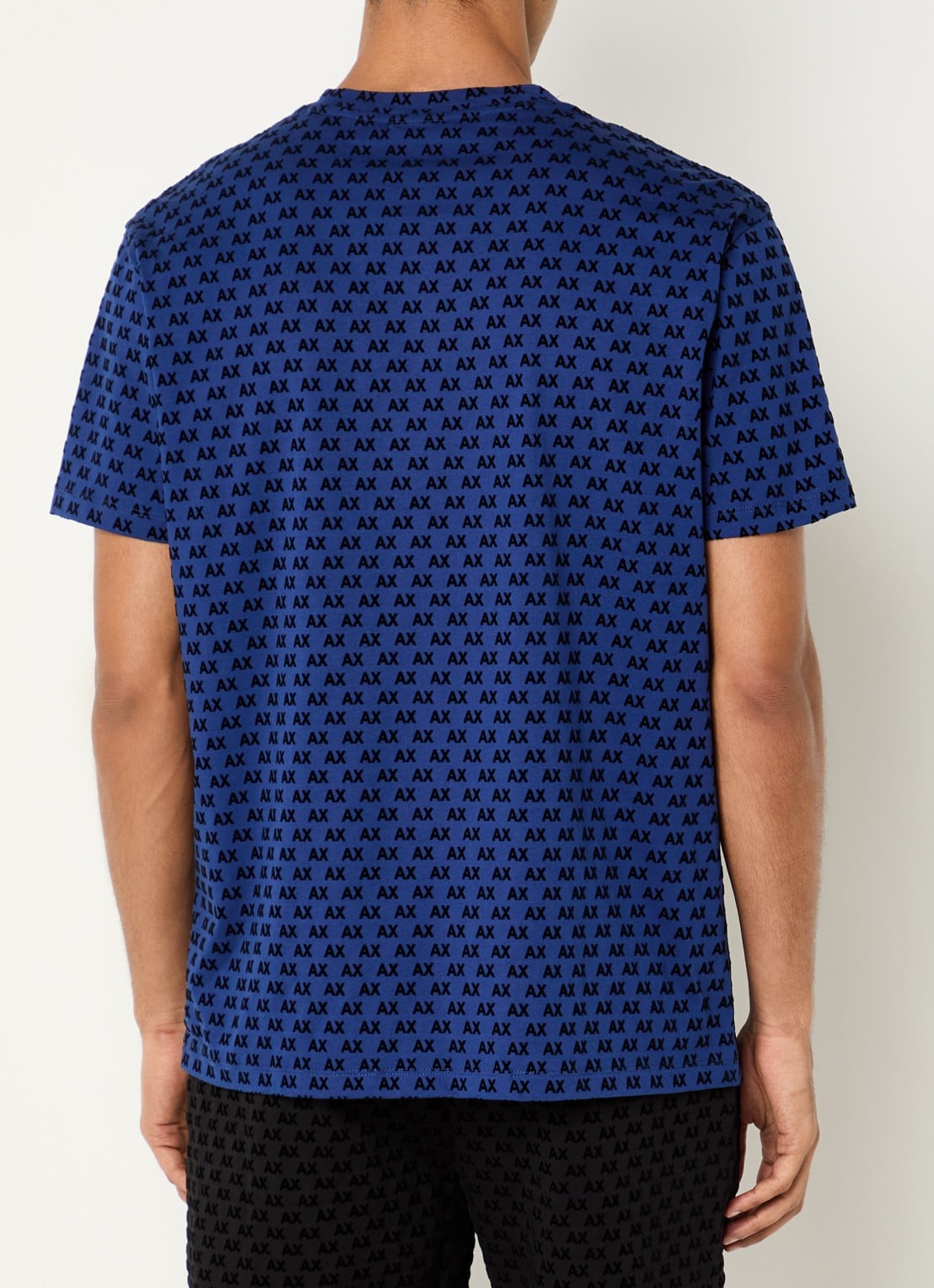 Armani T-shirt met logoprint - achterkant 4 kobaltblauw