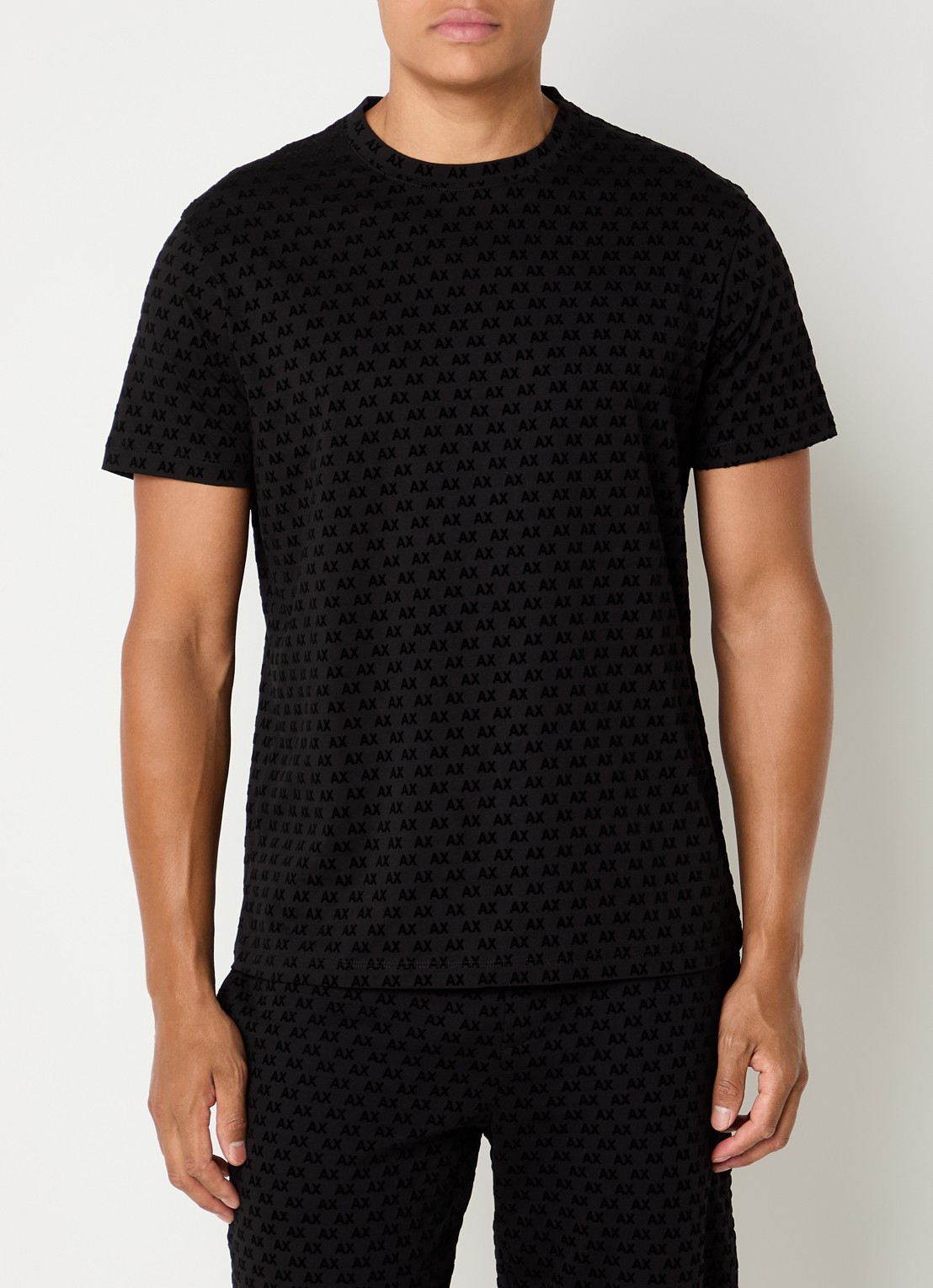 Armani T-shirt met logoprint - detail 4 zwart