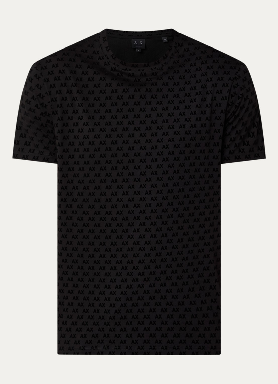 Armani T-shirt met logoprint - voorkant zwart
