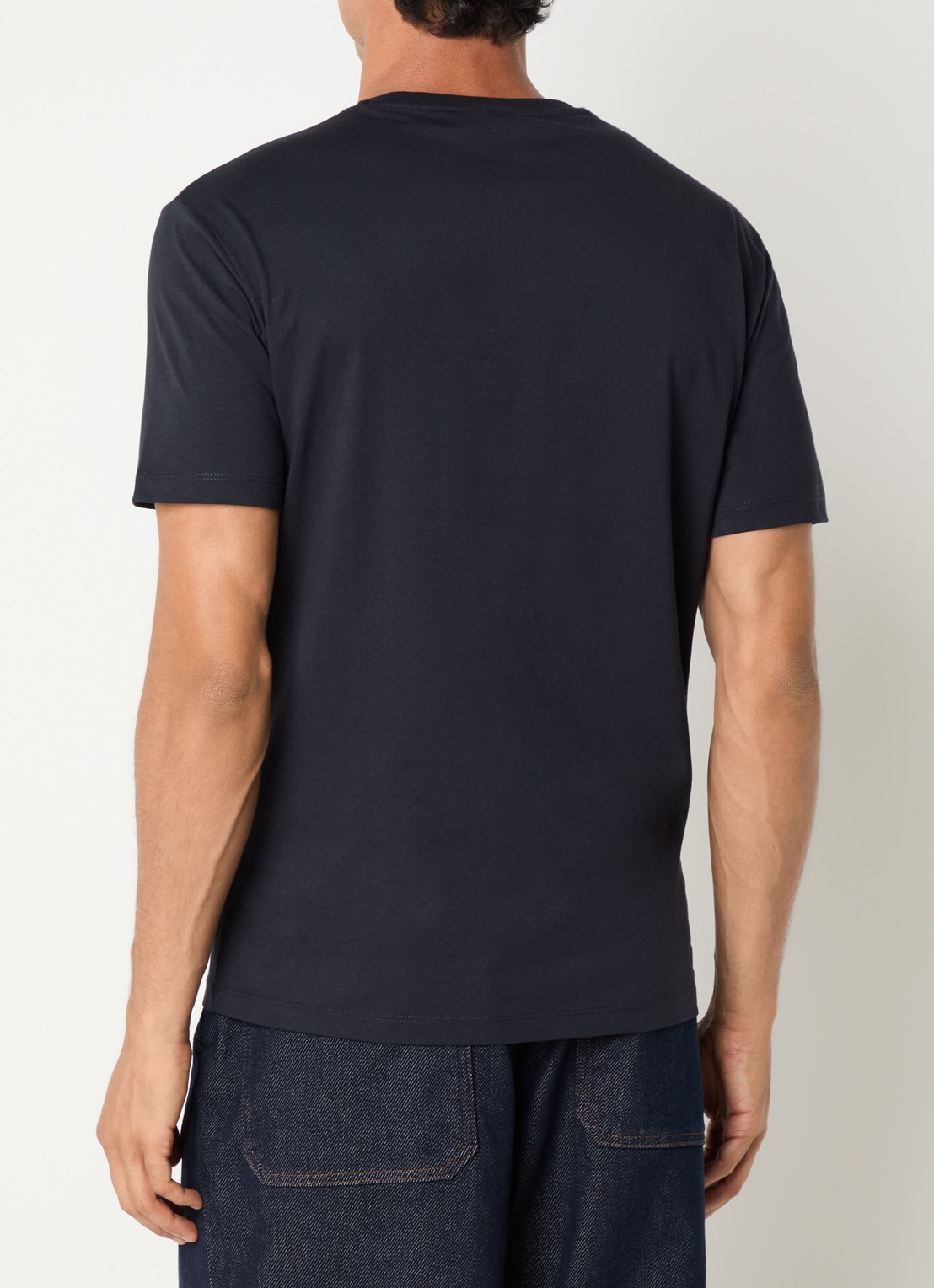 Armani T-shirt met logoprint - achterkant 2 donkerblauw