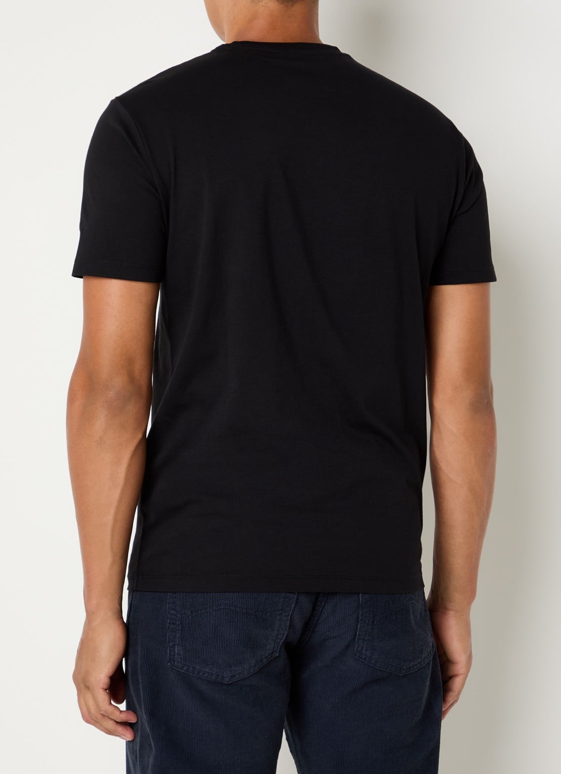 Armani T-shirt met logoprint - achterkant 3 zwart