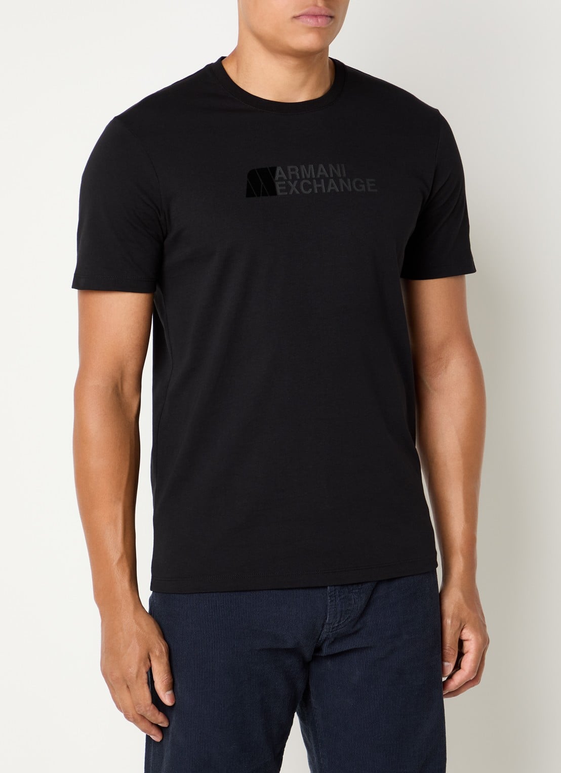 Armani T-shirt met logoprint - detail 4 zwart