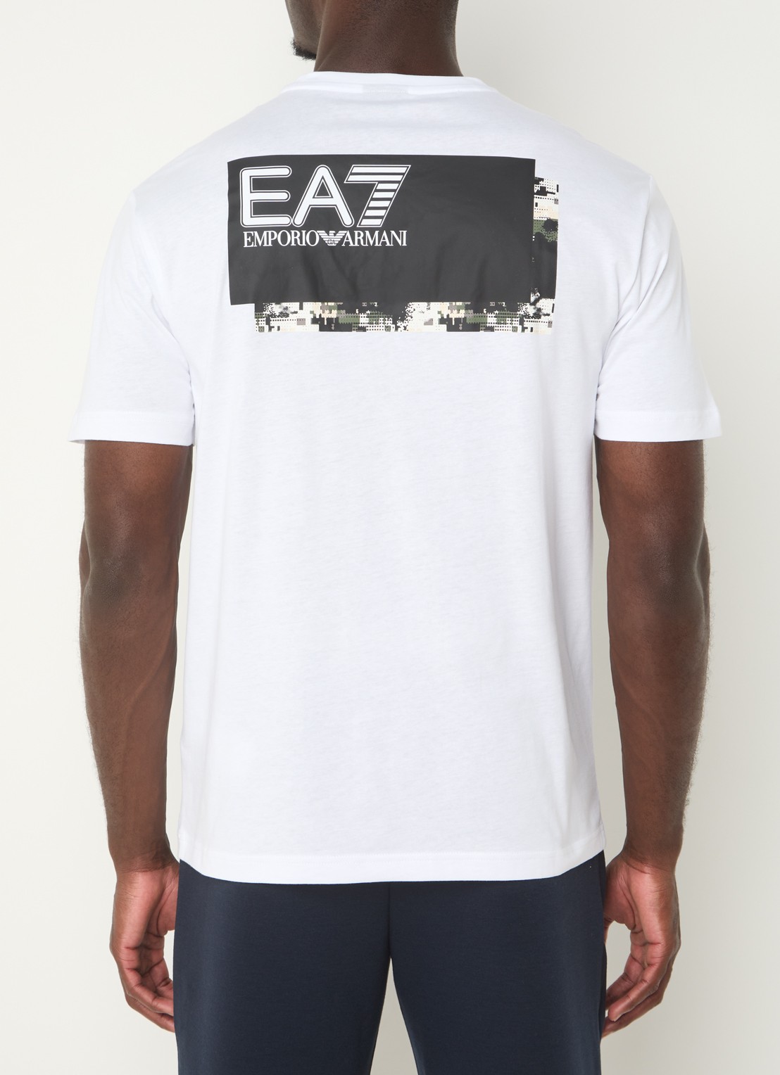 Armani T-shirt met logoprint - detail wit