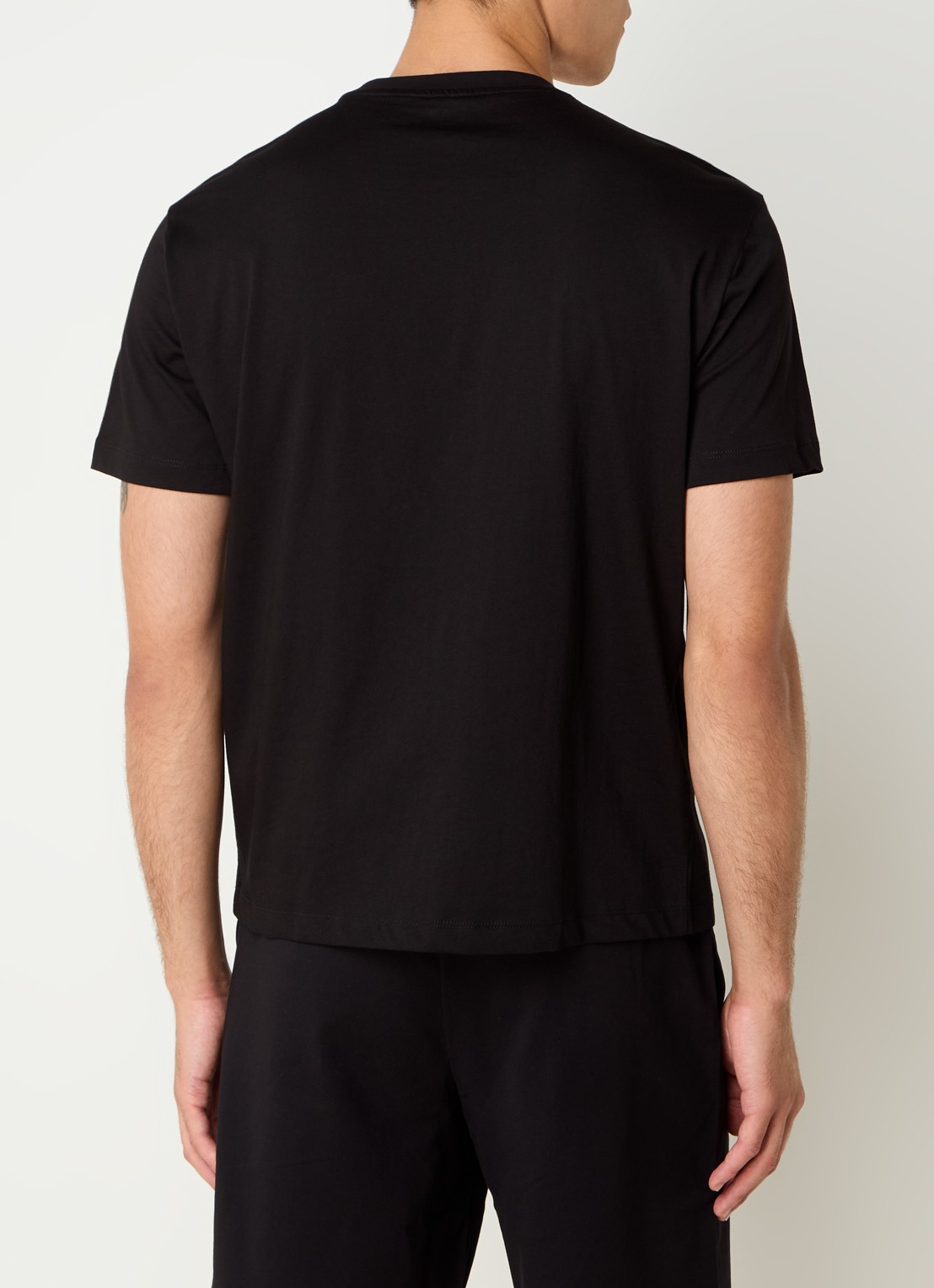Armani T-shirt met logoprint - achterkant 2 zwart