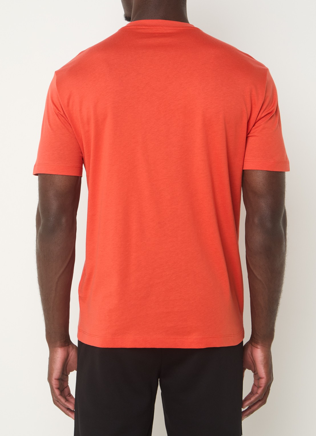 Armani T-shirt met logoprint - achterkant oranjerood