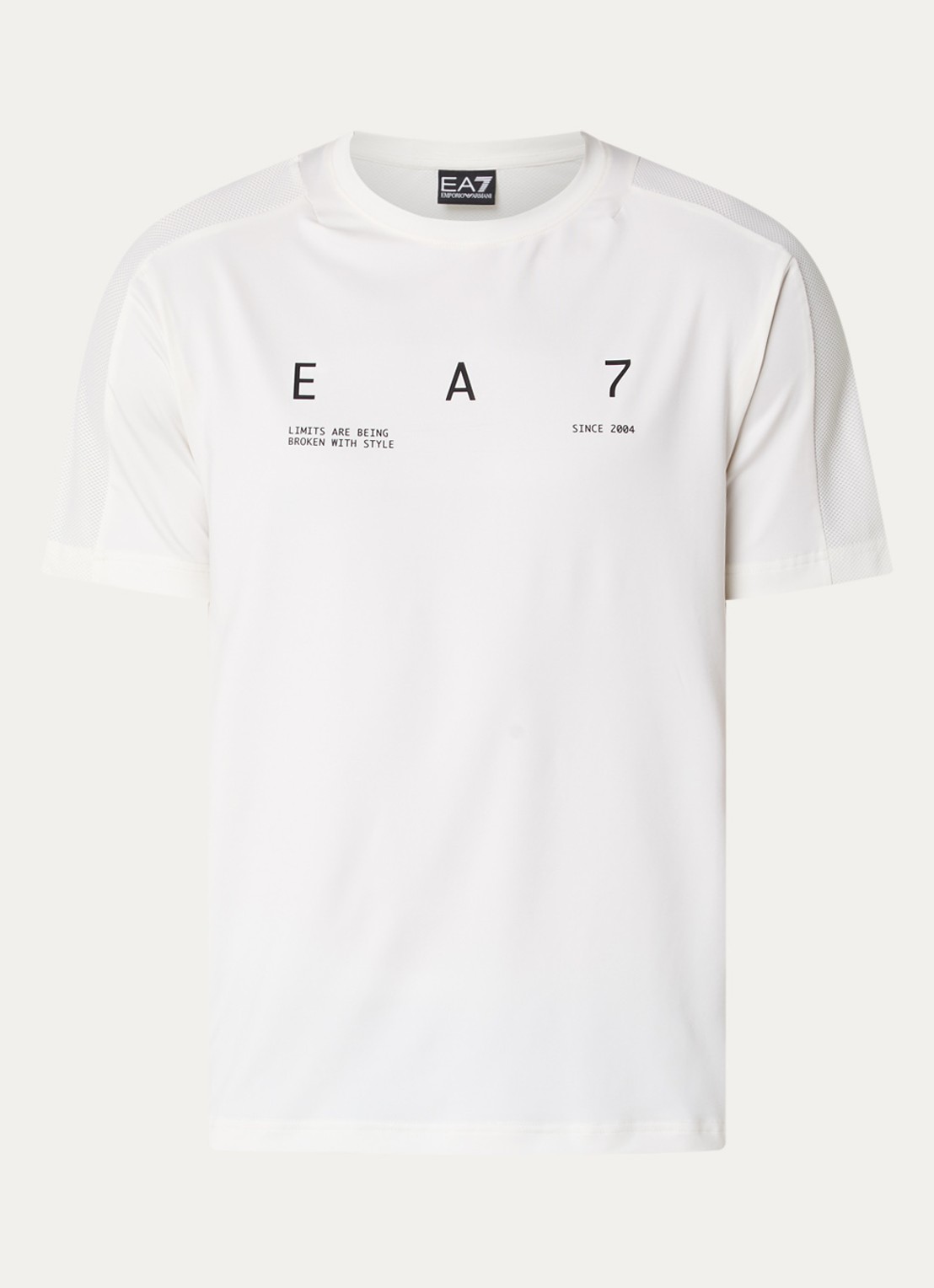 Armani T-shirt met logoprint - voorkant 3 gebroken wit