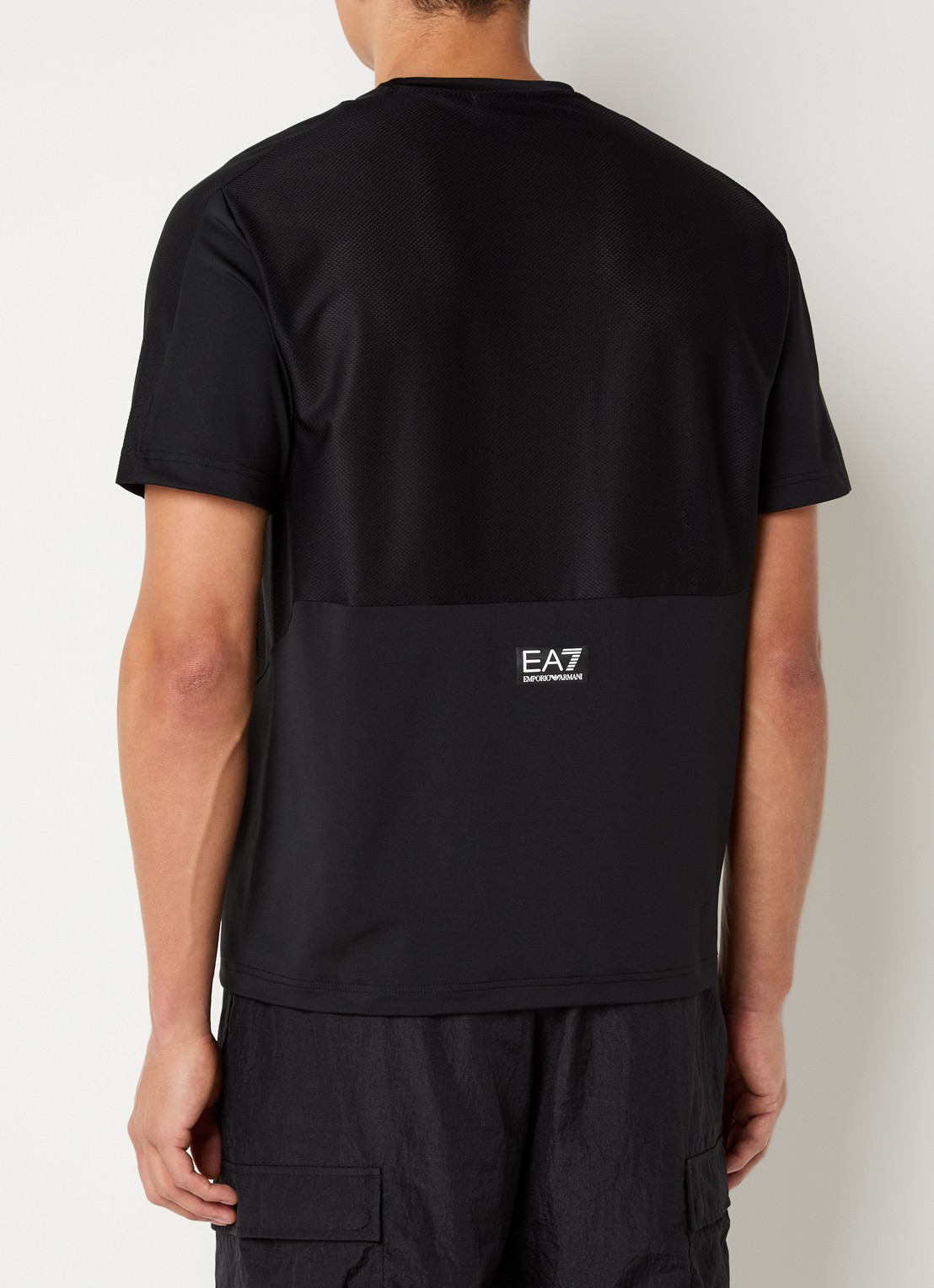 Armani T-shirt met logoprint - achterkant 2 zwart