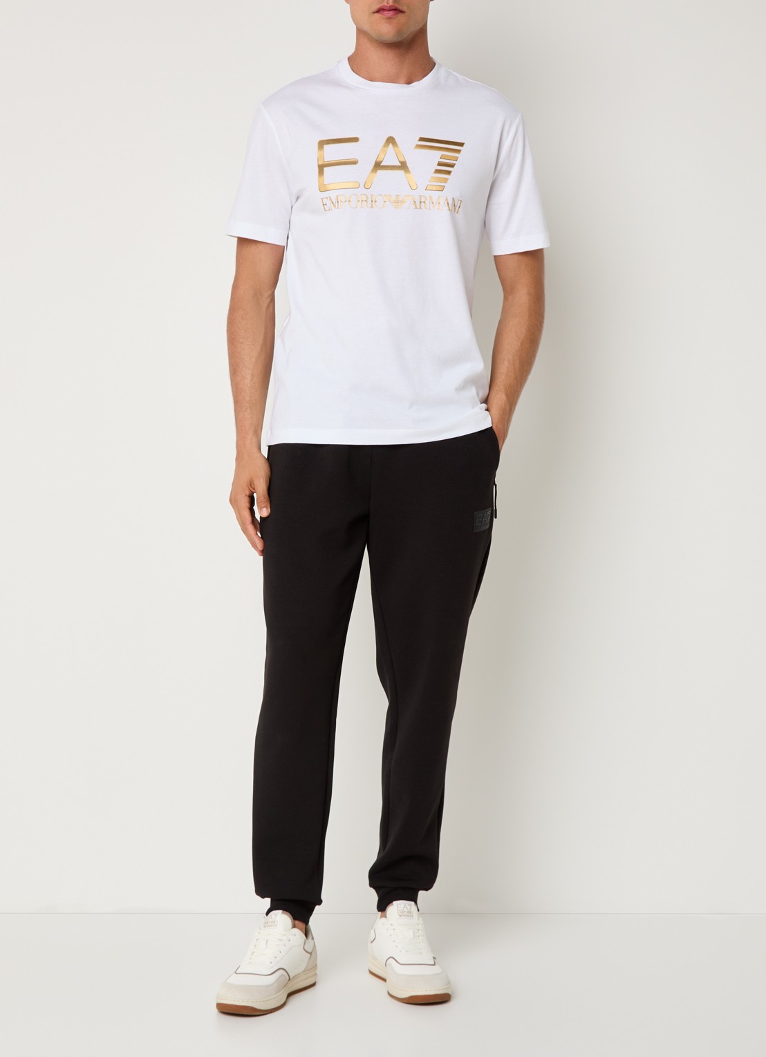 Armani T-shirt met logoprint - voorkant 4 wit