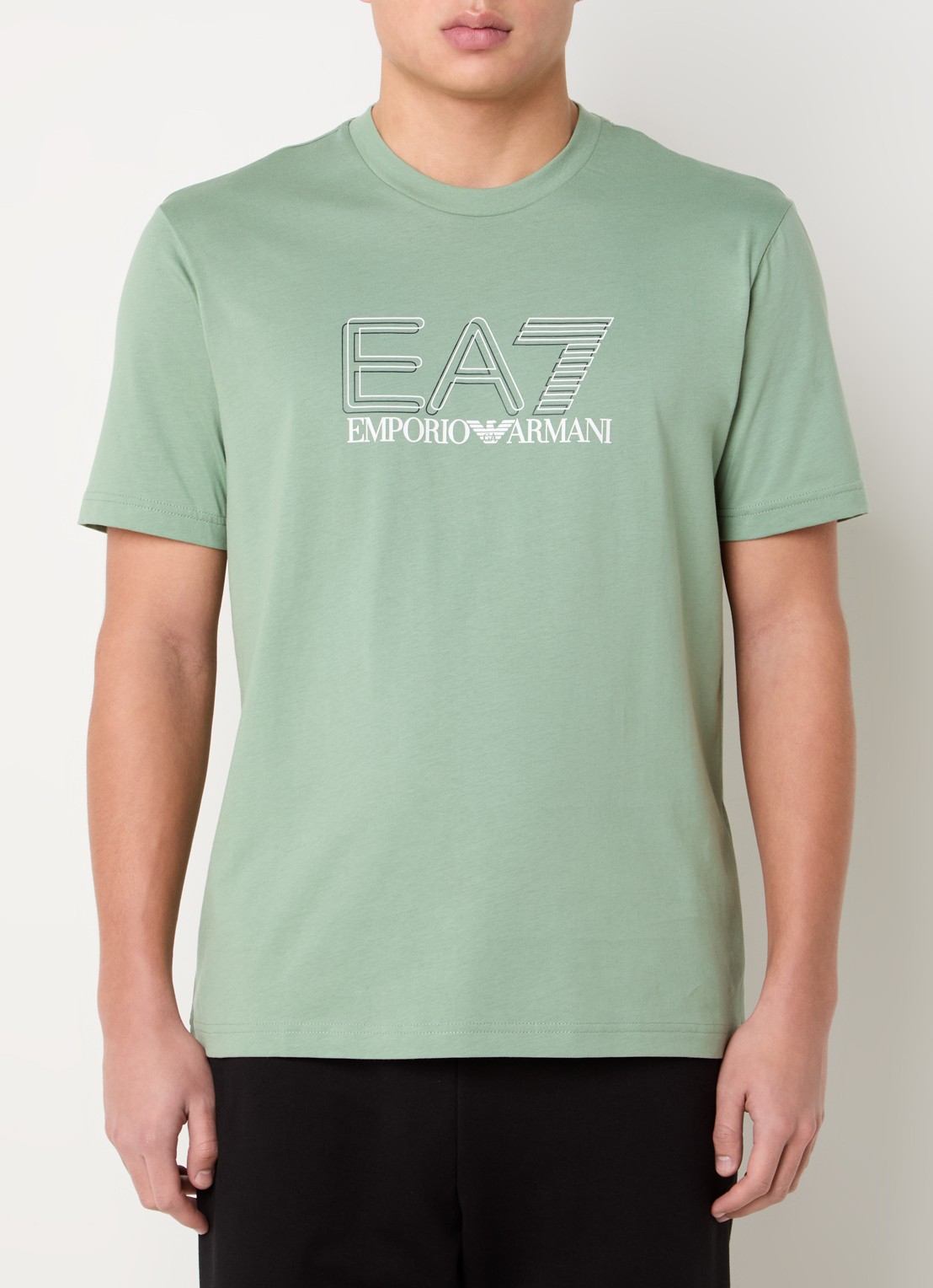 Armani T-shirt met logoprint - detail 4 mint