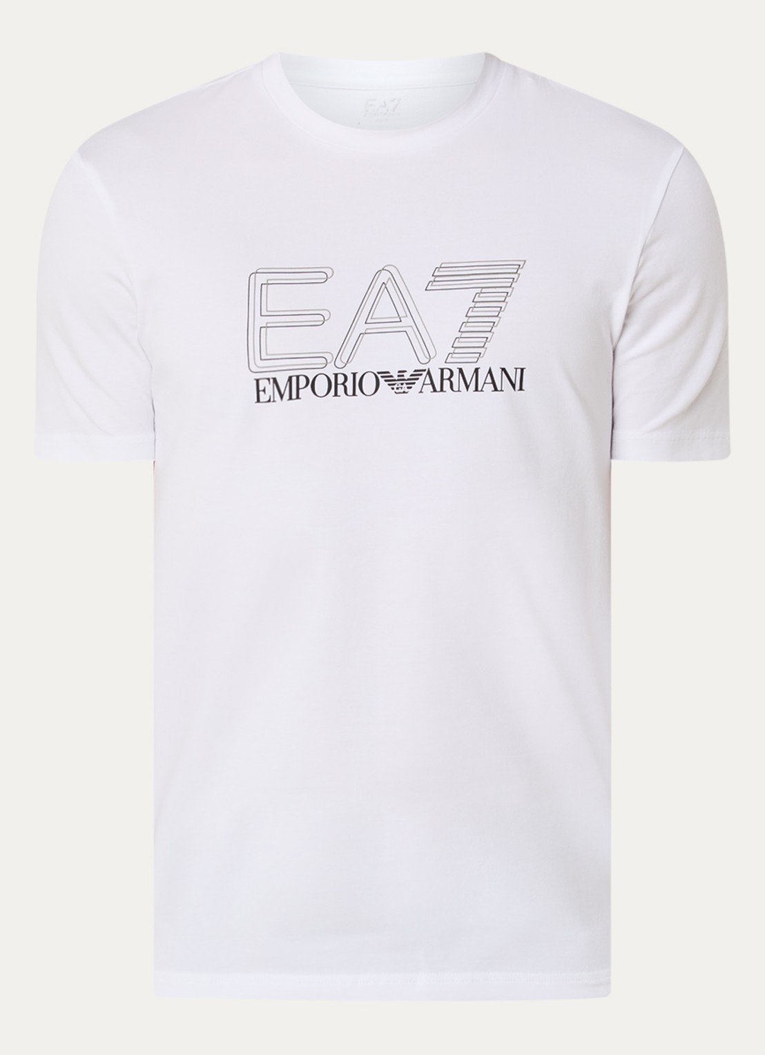 Armani T-shirt met logoprint - voorkant 2 wit