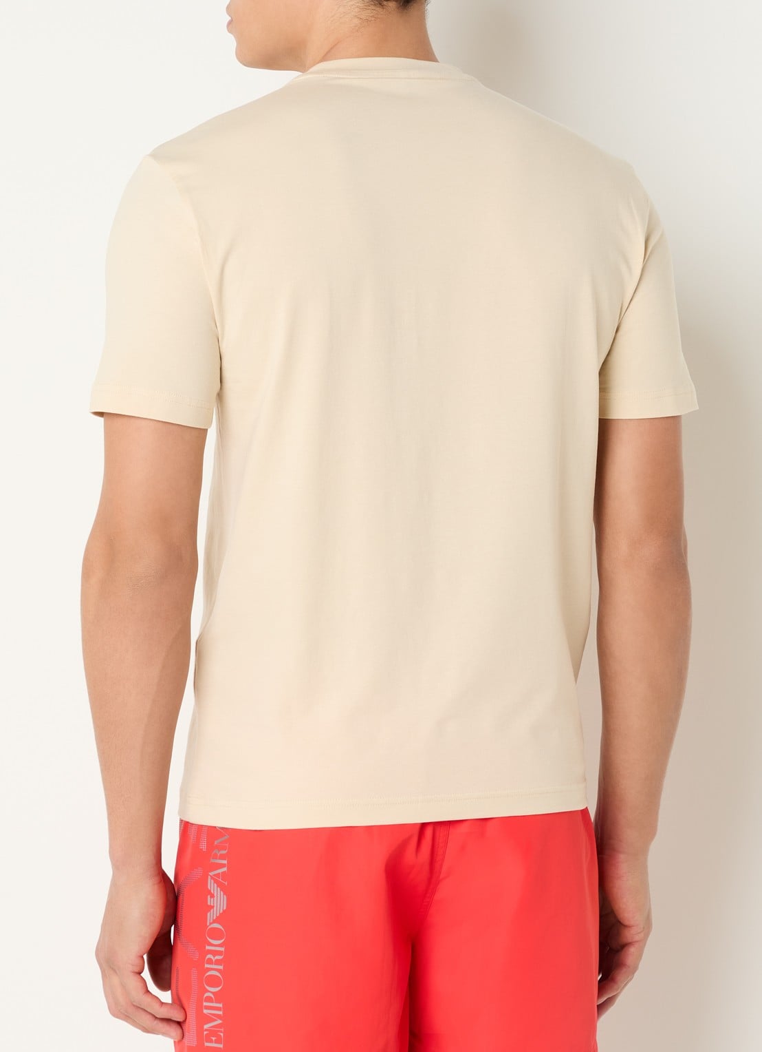 Armani T-shirt met logoprint - achterkant 3 beige