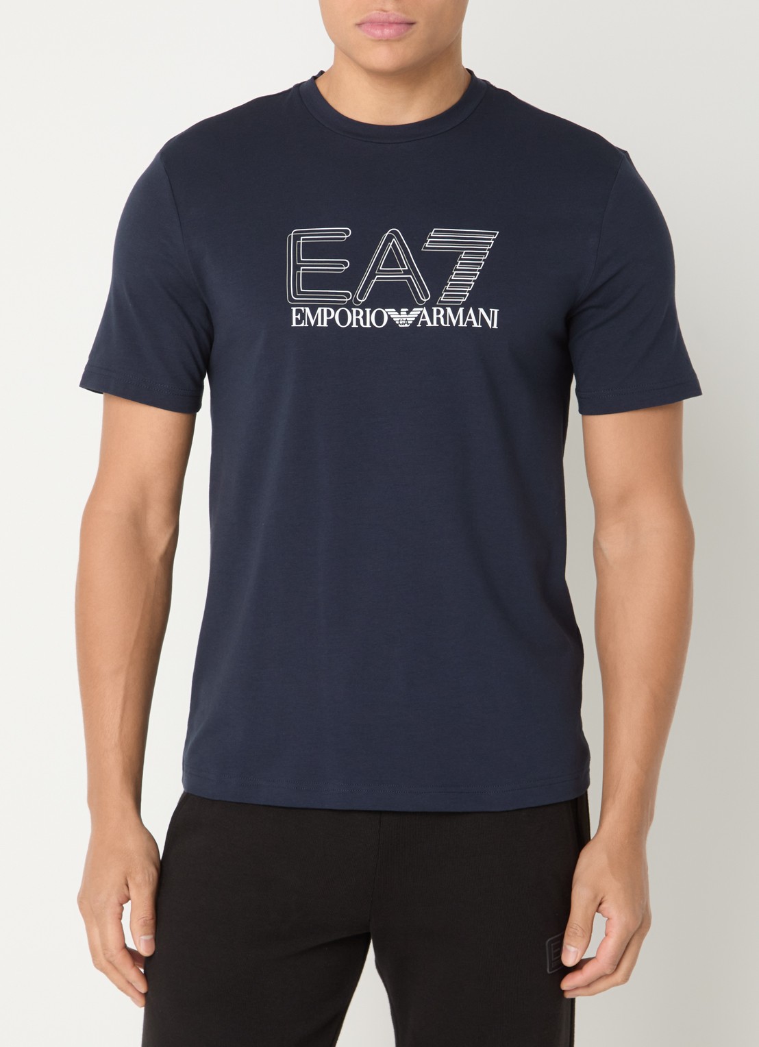 Armani T-shirt met logoprint - detail 2 indigo