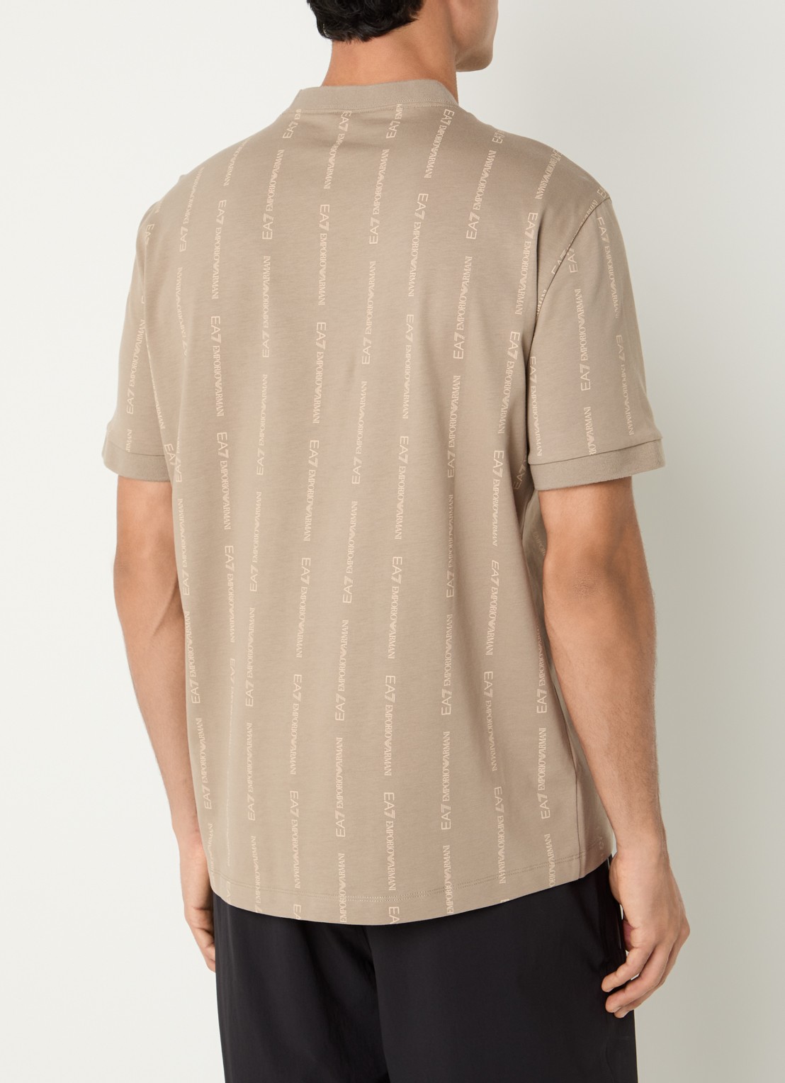 Armani T-shirt met logoprint - achterkant 3 beige