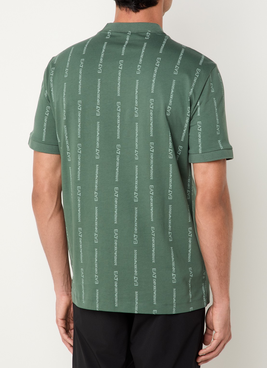 Armani T-shirt met logoprint - achterkant groen