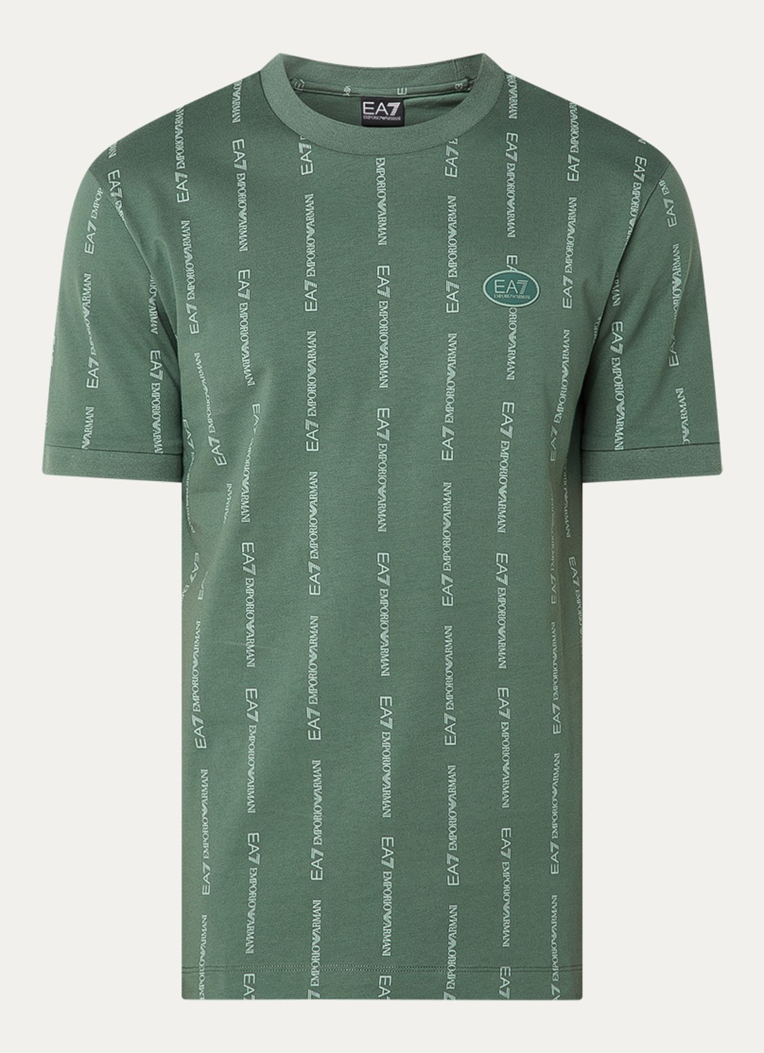 Armani T-shirt met logoprint - voorkant 2 groen
