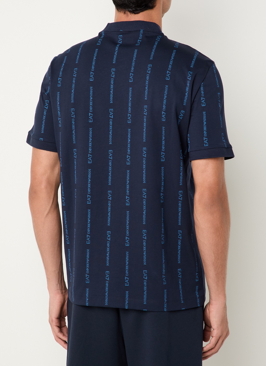 Armani T-shirt met logoprint - achterkant 2 indigo