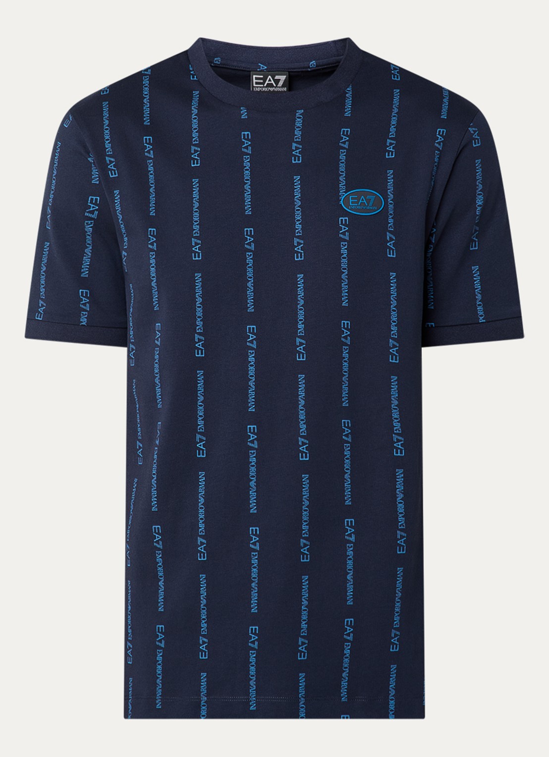 Armani T-shirt met logoprint - voorkant 3 indigo