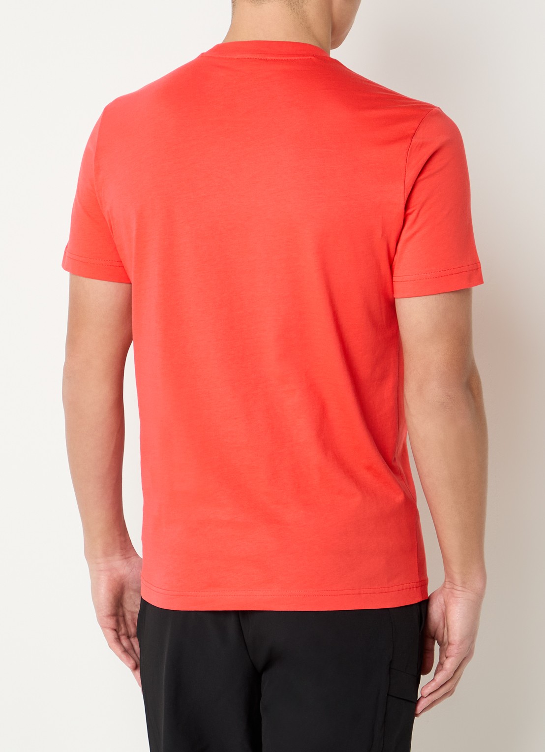Armani T-shirt met logoprint - achterkant 3 koraalrood
