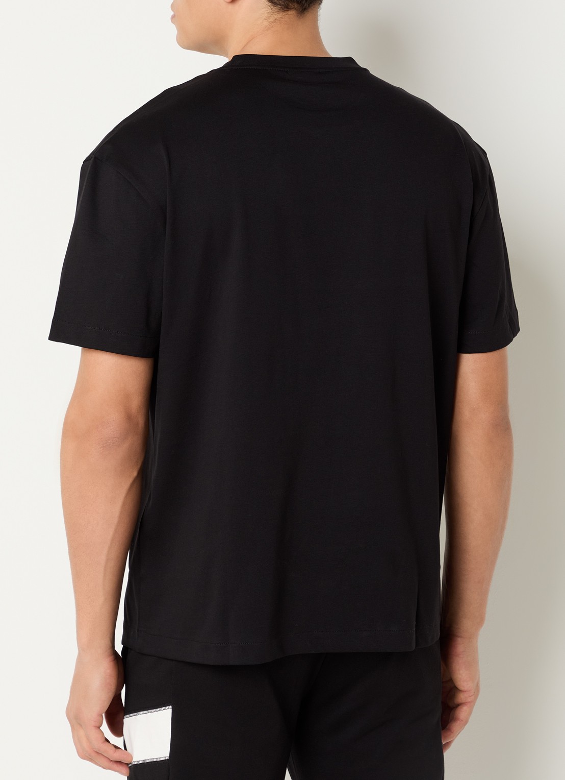 Armani T-shirt met logoprint - achterkant zwart