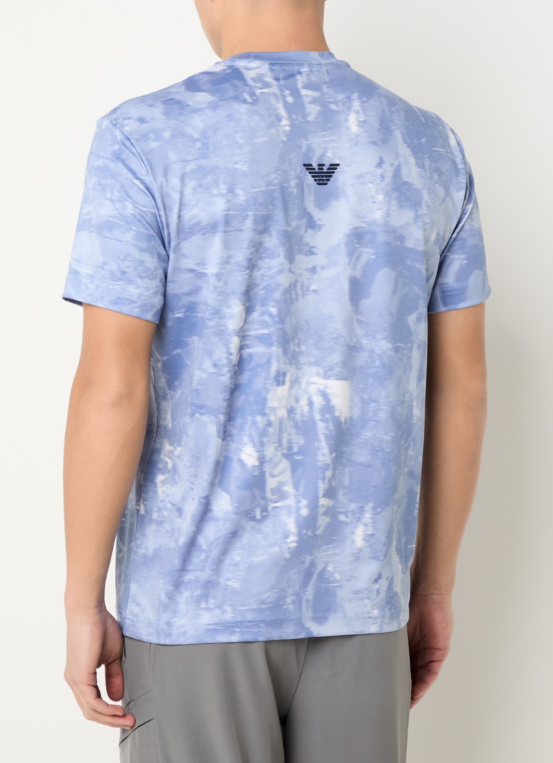 Armani T-shirt met logoprint - achterkant 2 lichtblauw