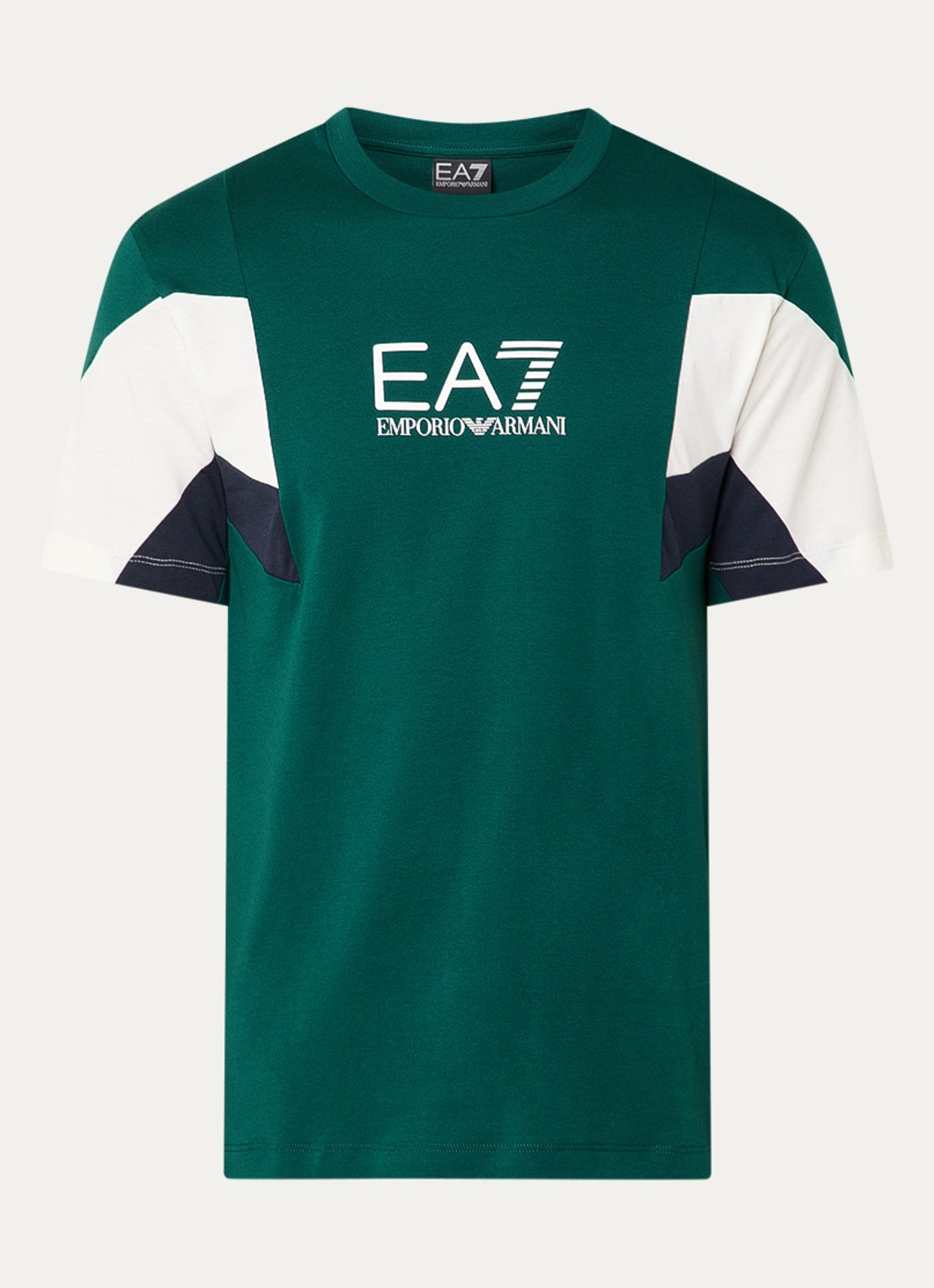 Armani T-shirt met logoprint - voorkant 3 donkergroen