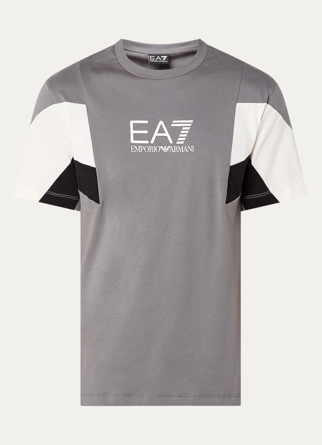 Armani T-shirt met logoprint - voorkant 3 grijs