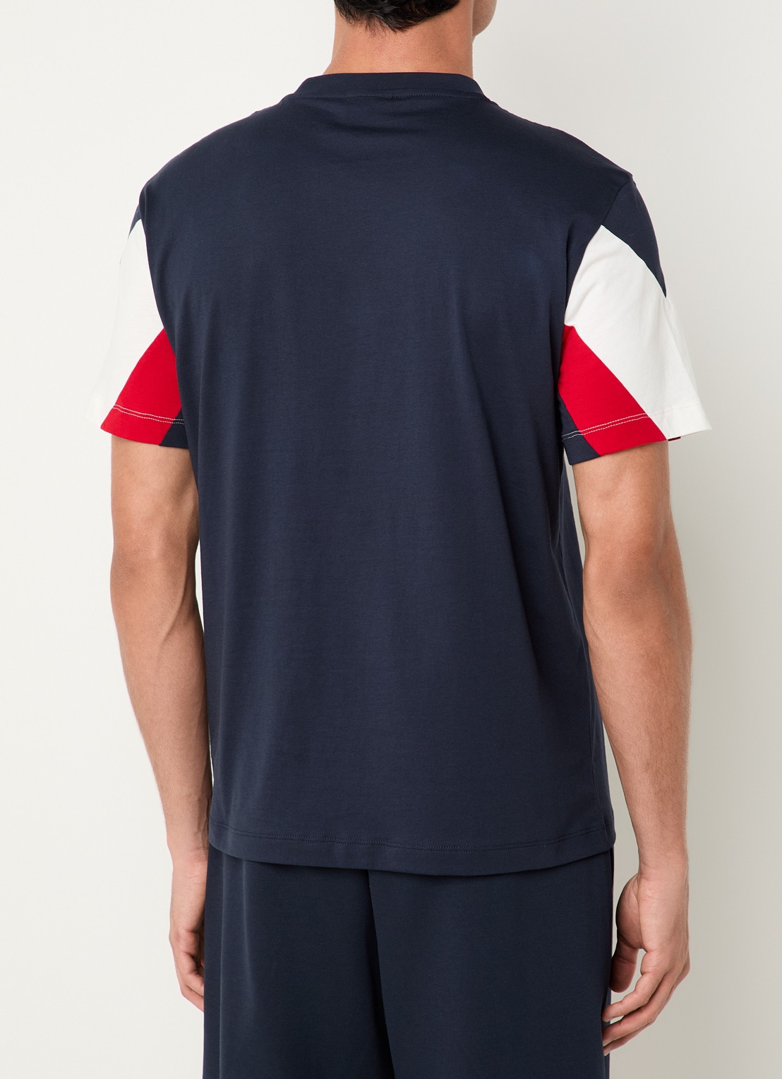 Armani T-shirt met logoprint - achterkant donkerblauw