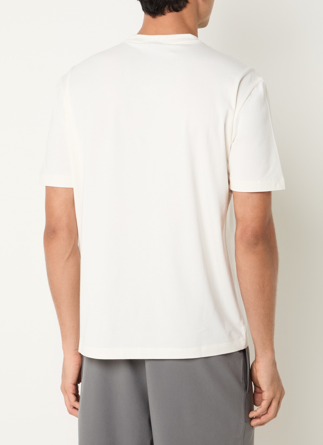 Armani T-shirt met logoprint - achterkant creme