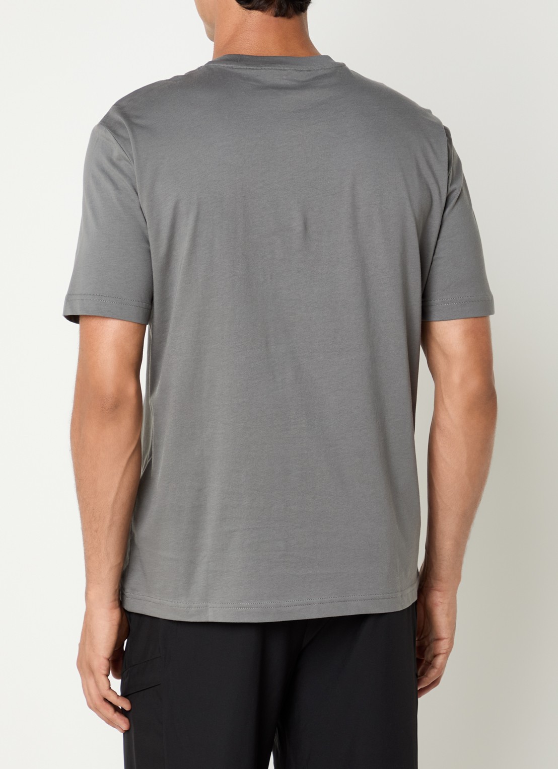Armani T-shirt met logoprint - achterkant olijfgroen
