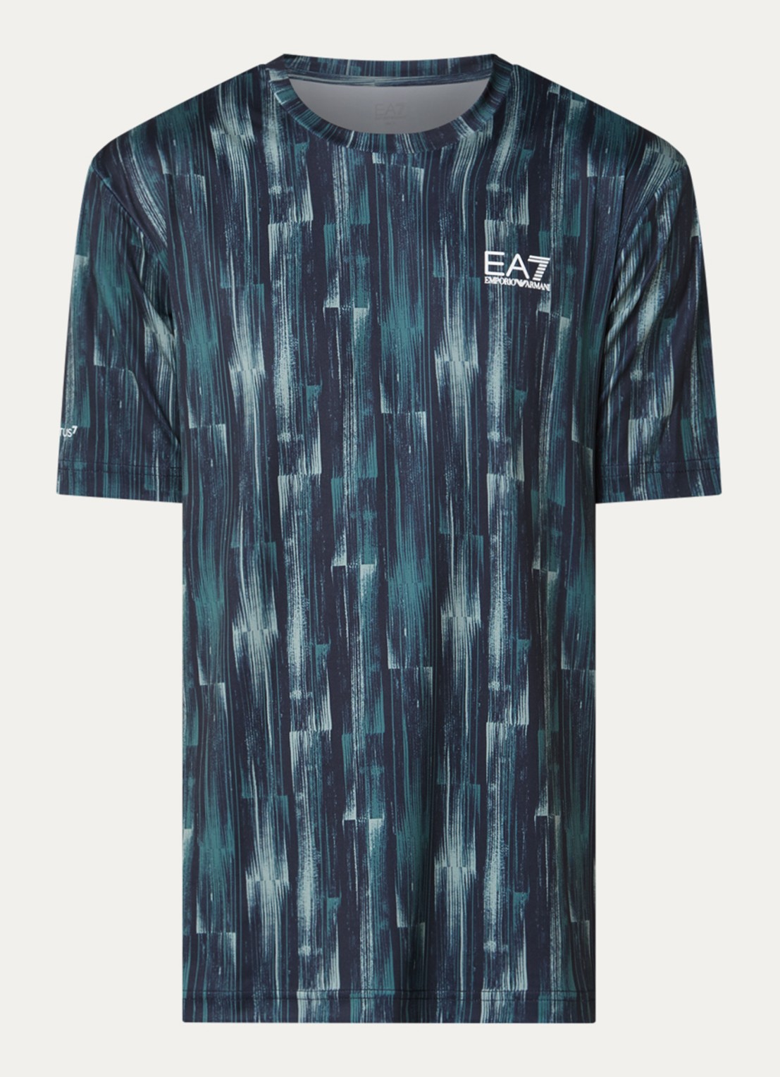 Armani T-shirt met logoprint - voorkant 2 zeegroen