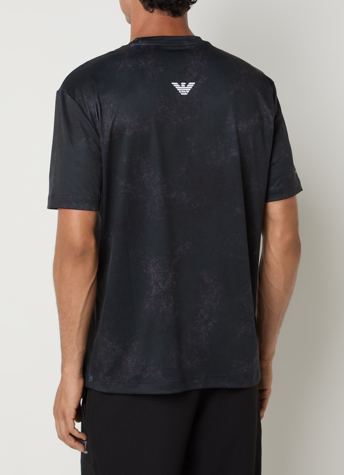 Armani T-shirt met logoprint - achterkant 4 zwart