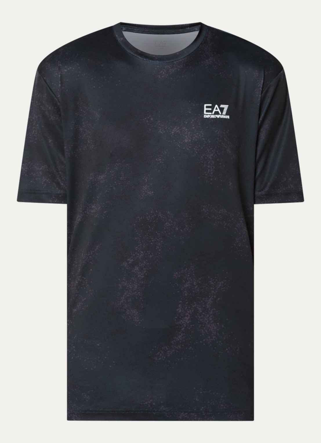 Armani T-shirt met logoprint - voorkant zwart