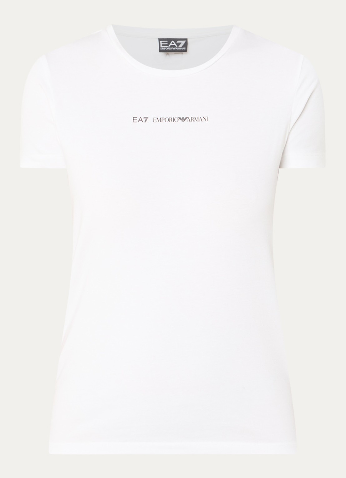 Armani T-shirt met logoprint - voorkant wit
