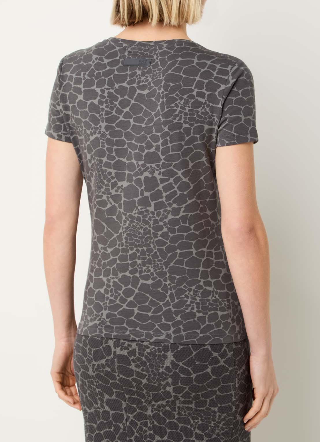 Armani T-shirt met logoprint - achterkant middengrijs