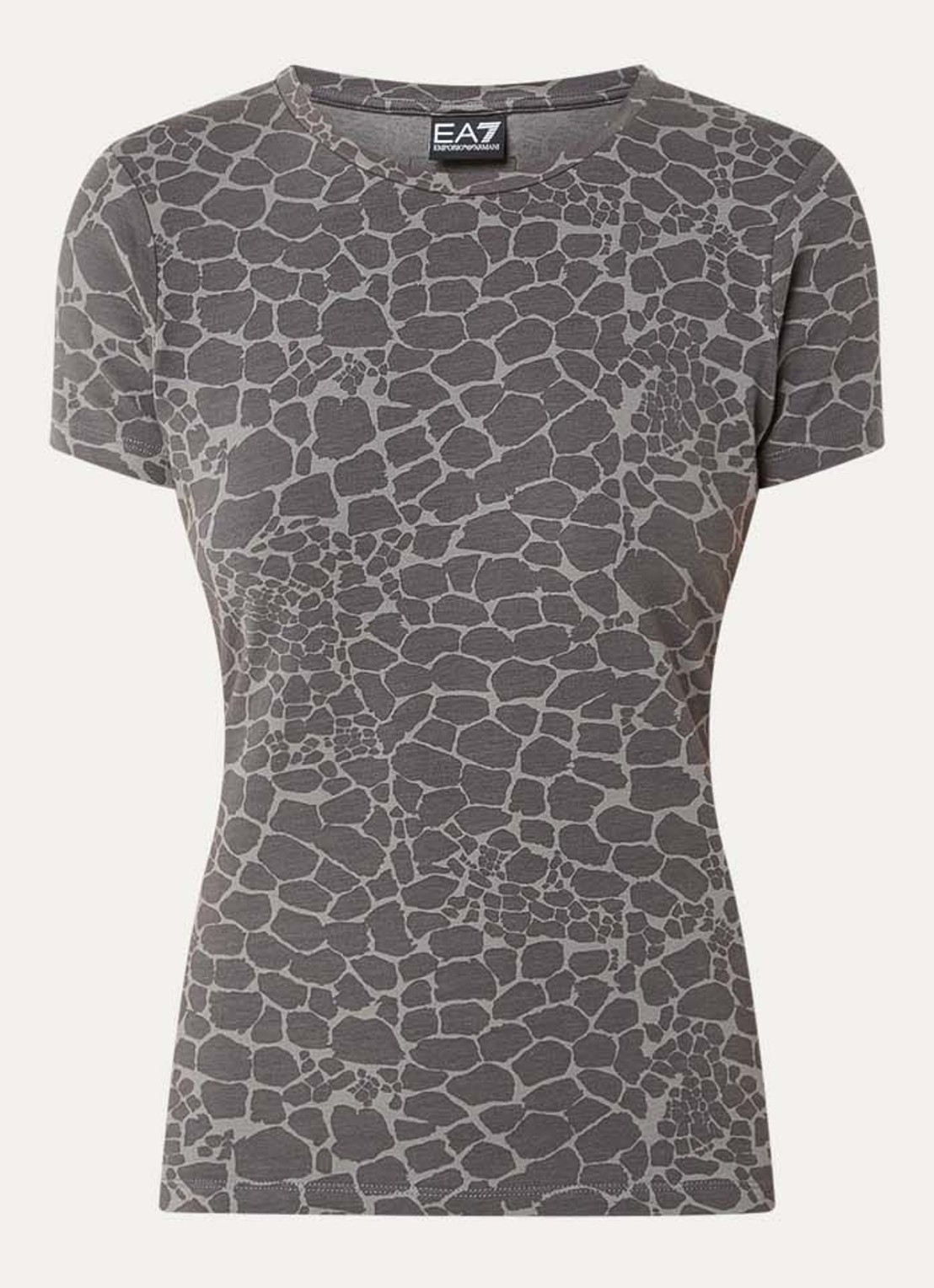 Armani T-shirt met logoprint - voorkant 2 middengrijs