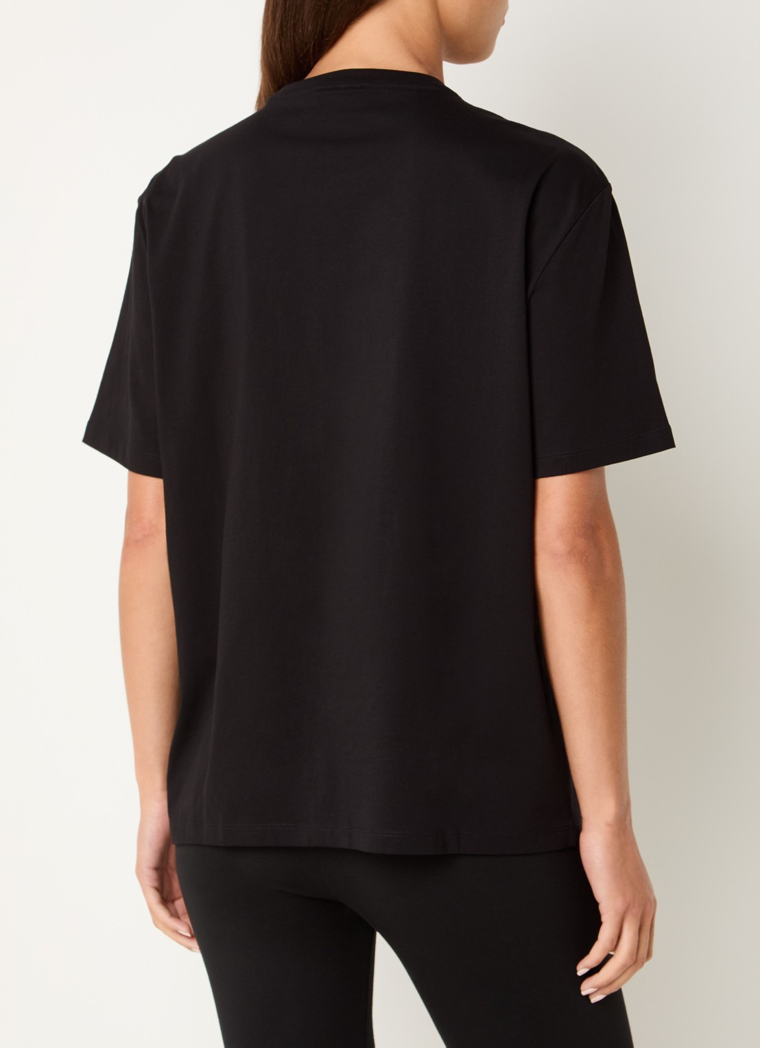 Armani T-shirt met logoprint  - achterkant 3 zwart