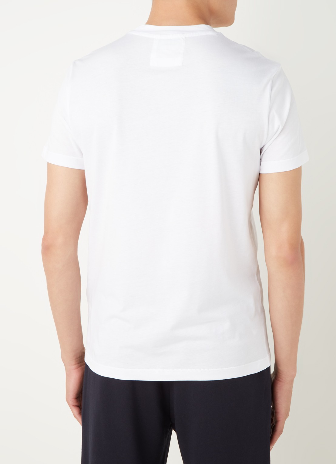 Armani T-shirt met logoprint - achterkant 2 gebroken wit