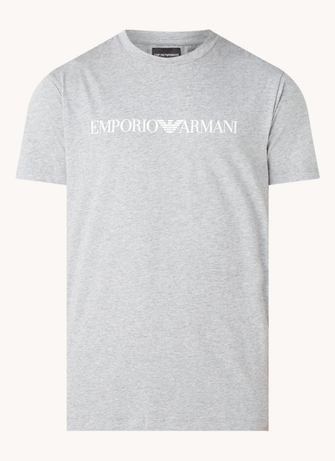 Armani T-shirt met logoprint - voorkant 2 grijs
