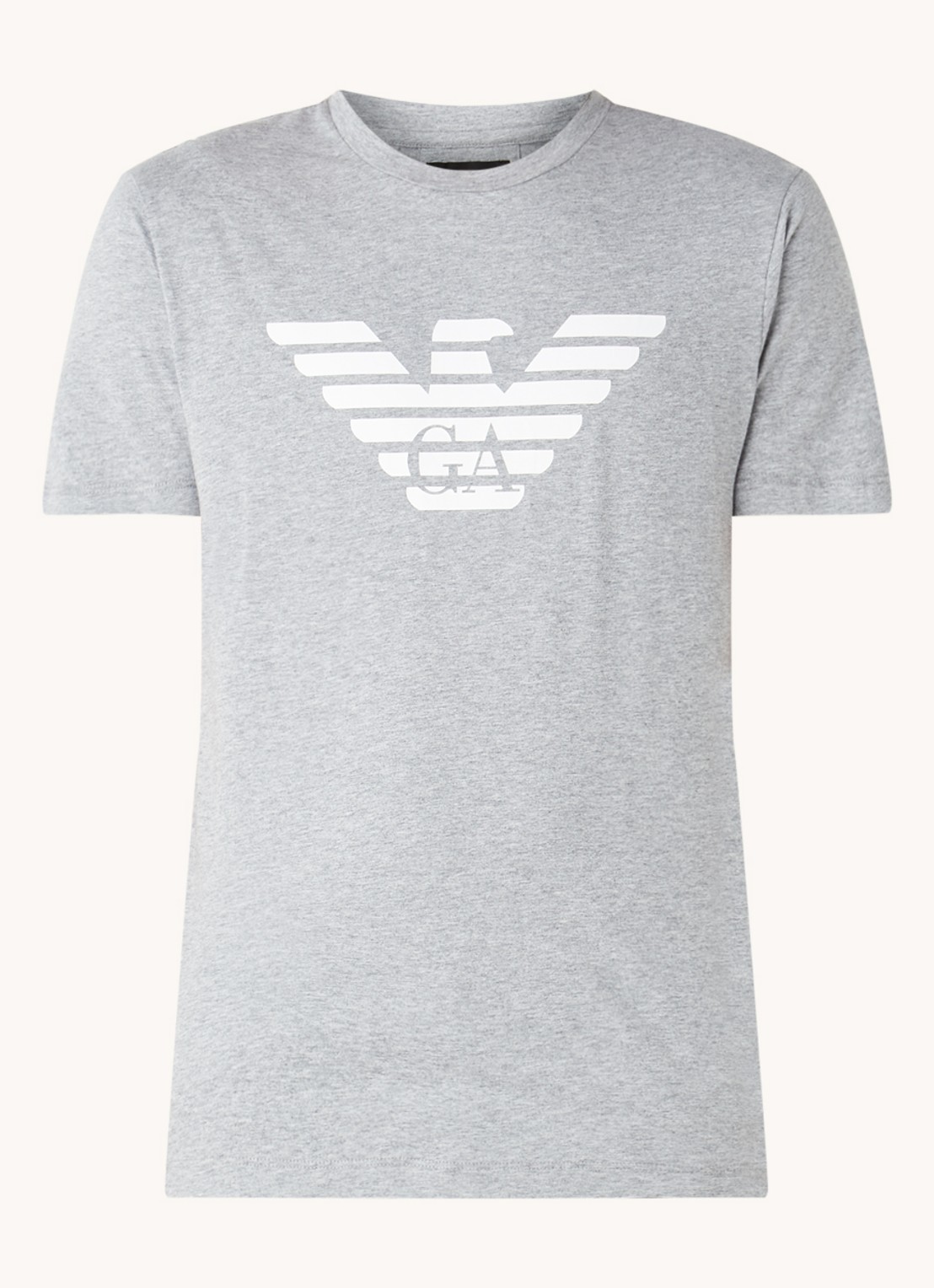 Armani T-shirt met logoprint - voorkant 3 grijsmele