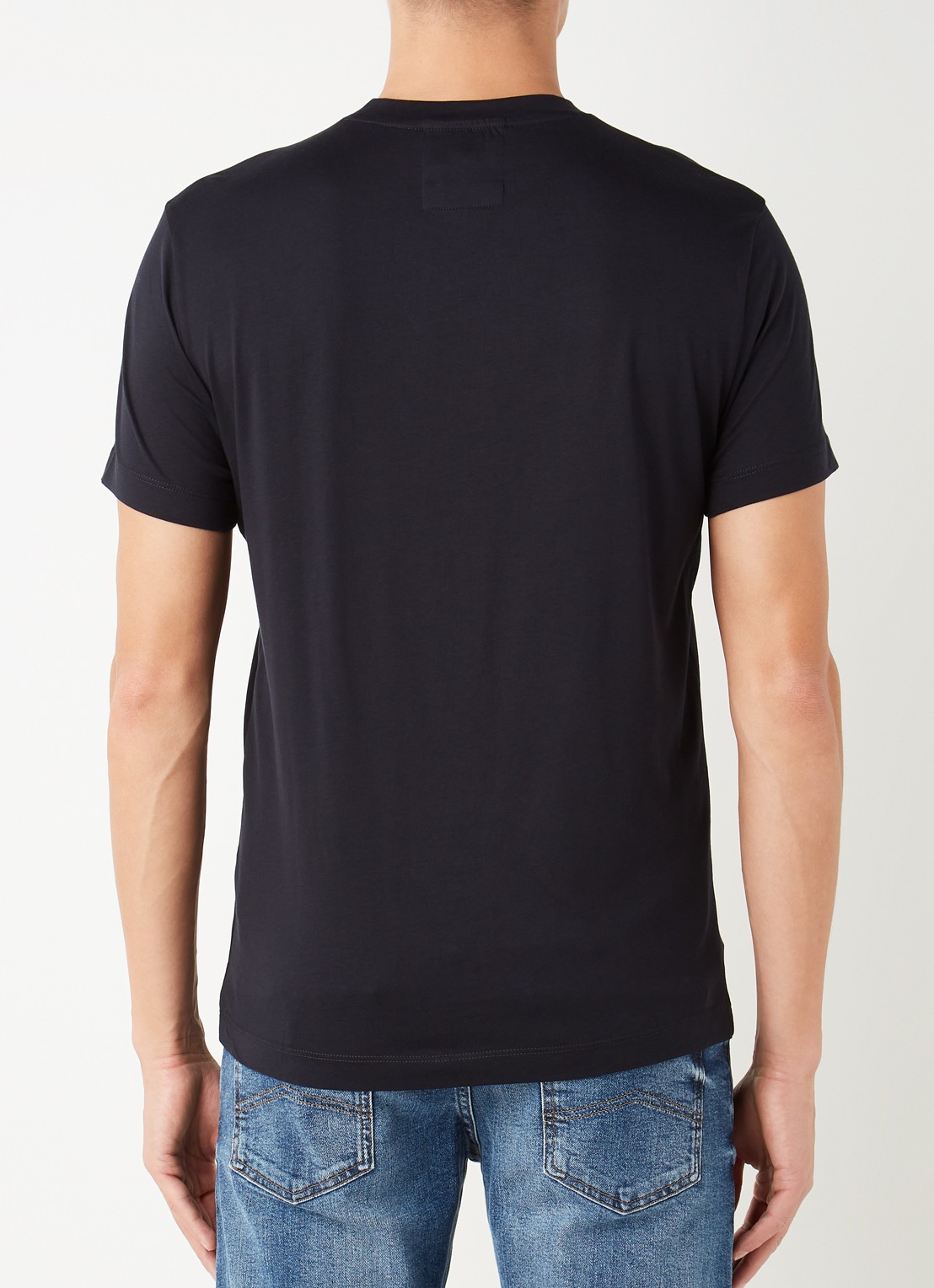 Armani T-shirt met logoprint - achterkant diepzwart