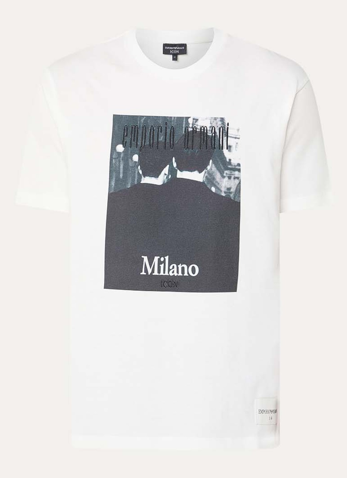 Armani T-shirt met logoprint - voorkant 2 wit