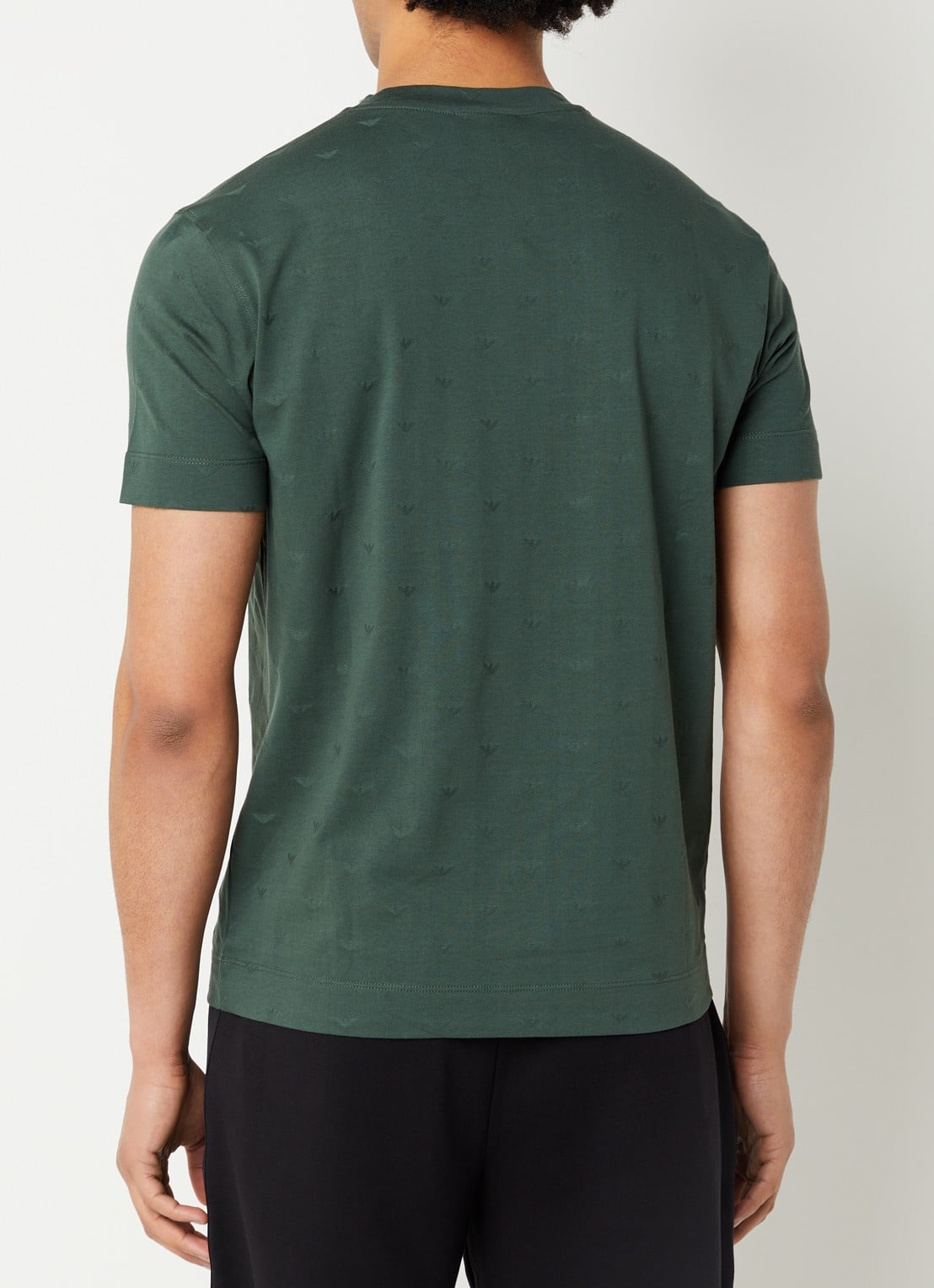 Armani T-shirt met logoprint - achterkant 2 donkergroen