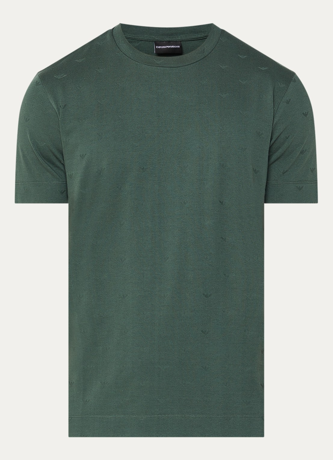 Armani T-shirt met logoprint - voorkant 3 donkergroen