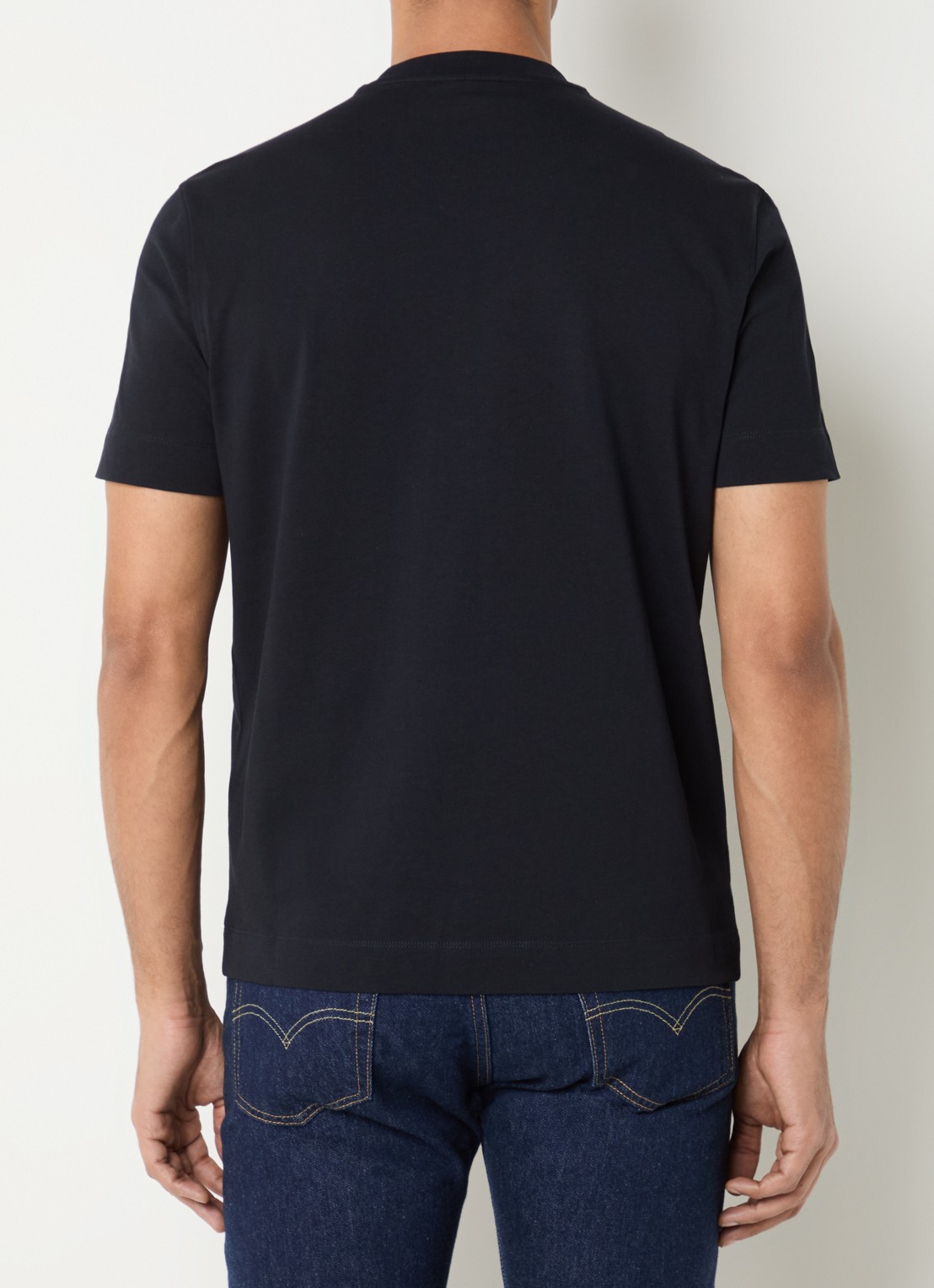 Armani T-shirt met logoprint - achterkant donkerblauw