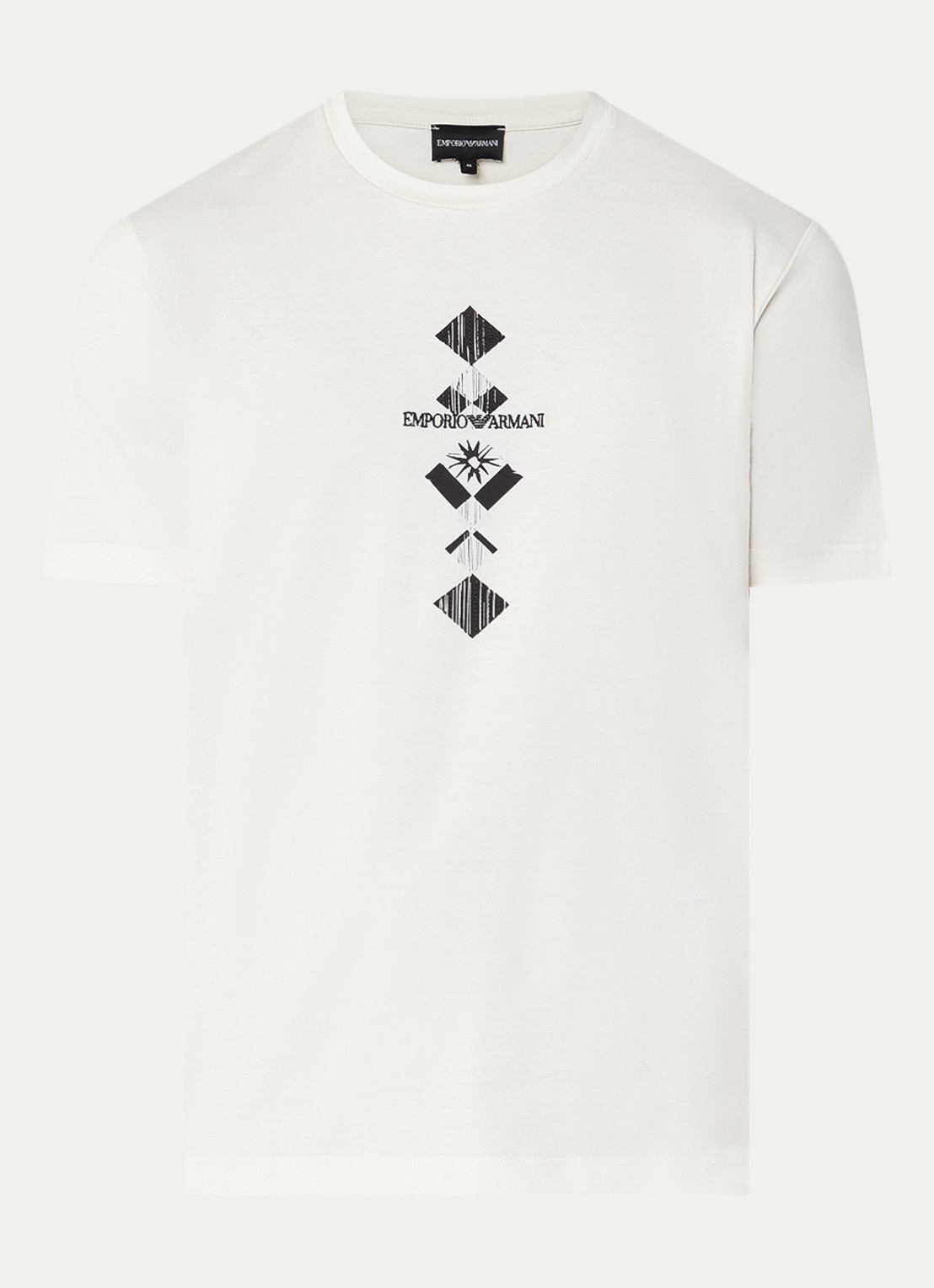 Armani T-shirt met logoprint - voorkant wit