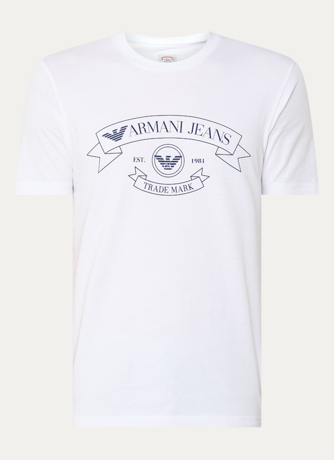 Armani T-shirt met logoprint - voorkant 2 wit