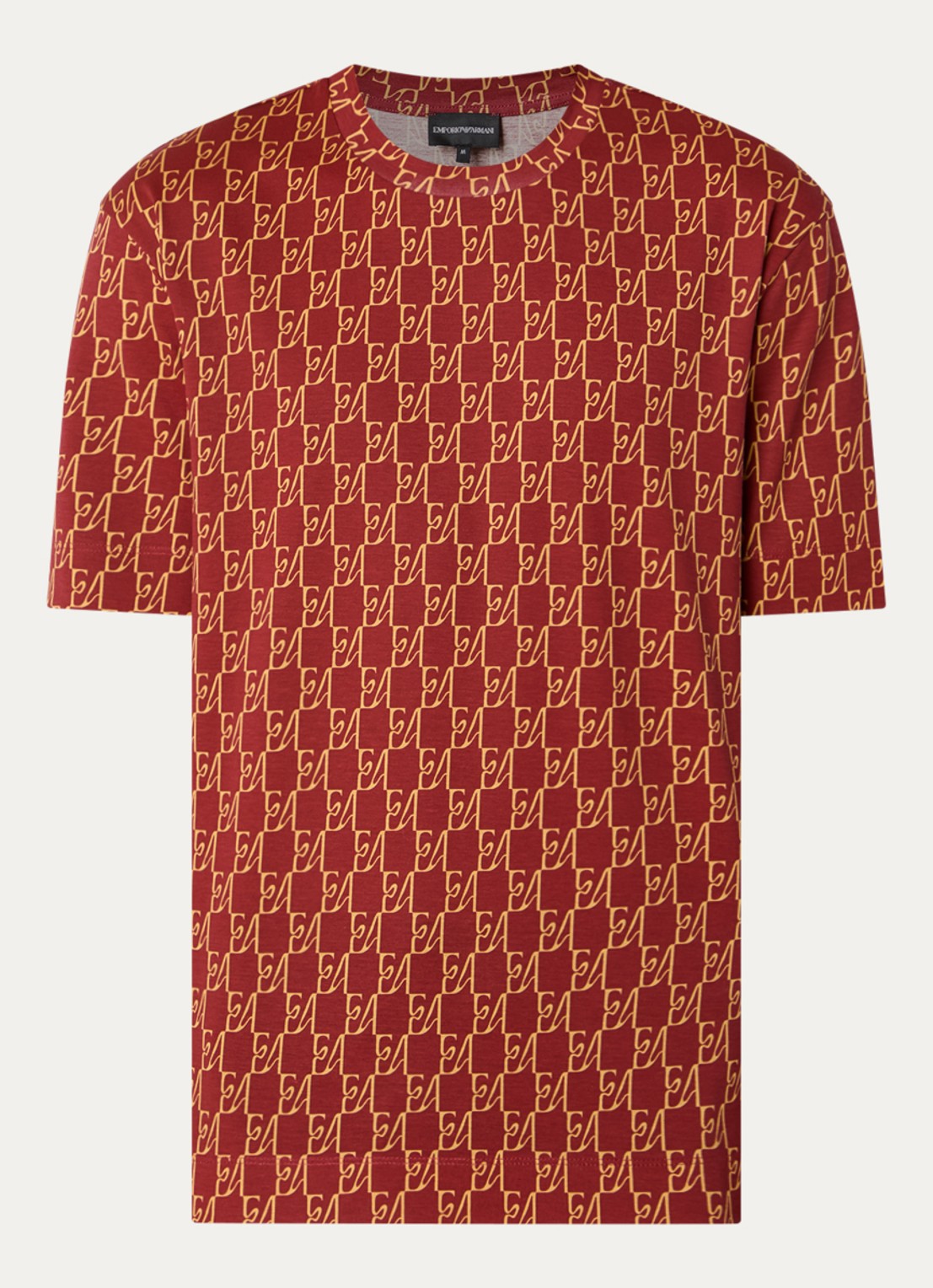 Armani T-shirt met logoprint - voorkant 3 steenrood